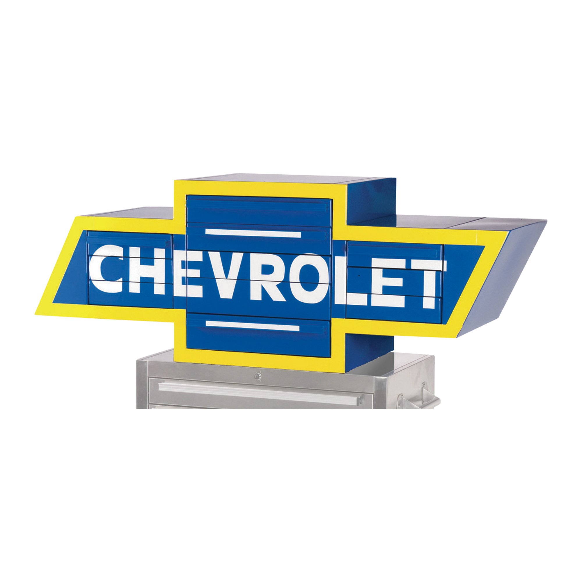 Go Boxes Chevy Bowtie Tool Box — 18In. Deep, Vintage Chevrolet Logo, Model# BT4000V